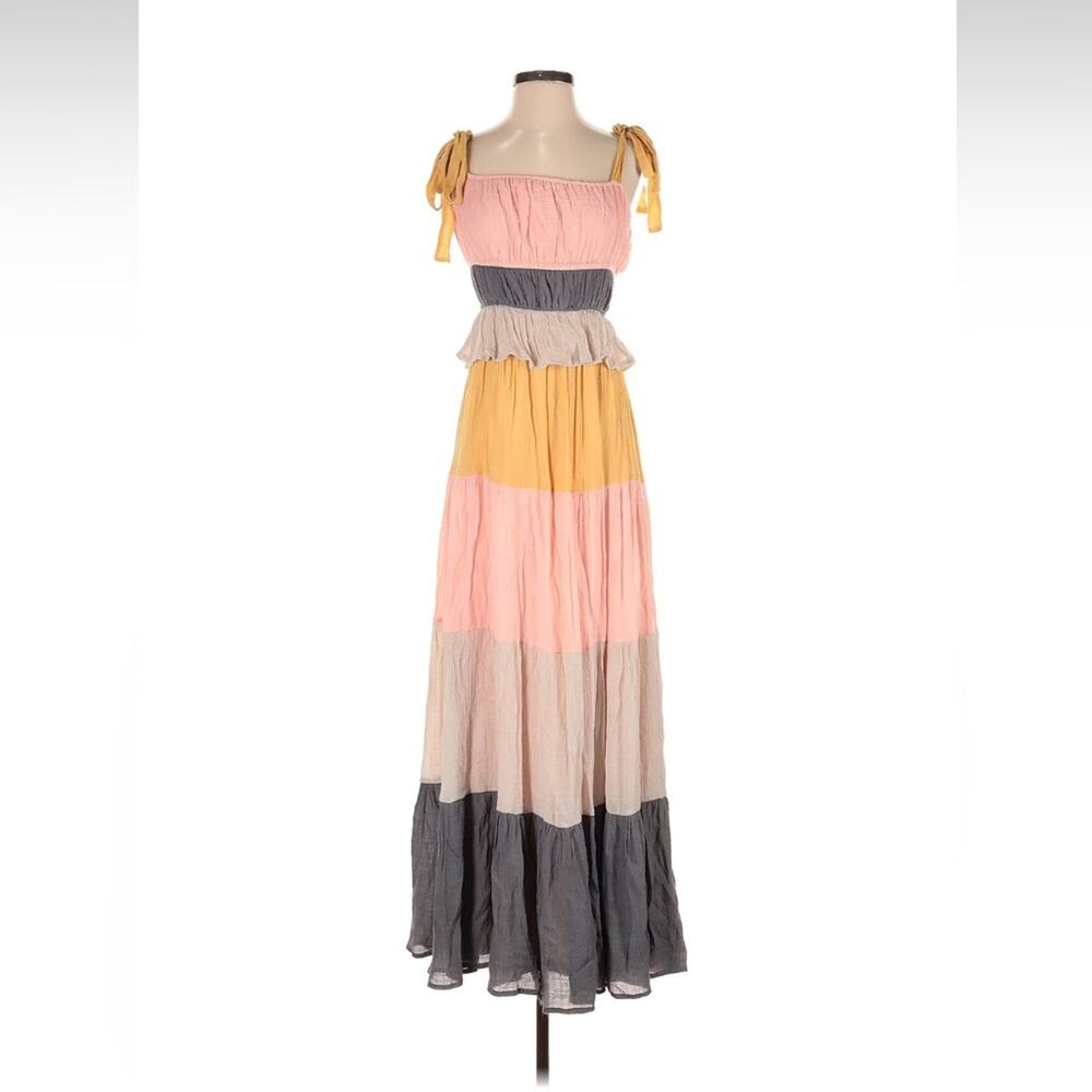 A. Calin by flying tomato floaty boho maxi dress, size small